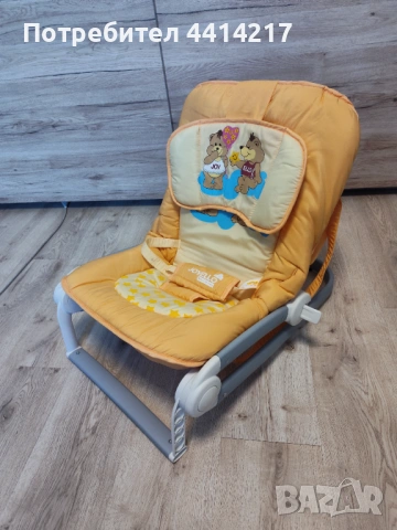 Бебешки шезлонг x 2 и дървена люлка калинка, снимка 2 - Детски шезлонги - 54301665