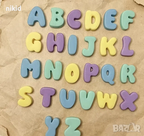 2 см Букви азбука латиница заоблени резци сет форми за тесто фондан торта пити украса декор, снимка 4 - Форми - 54964439