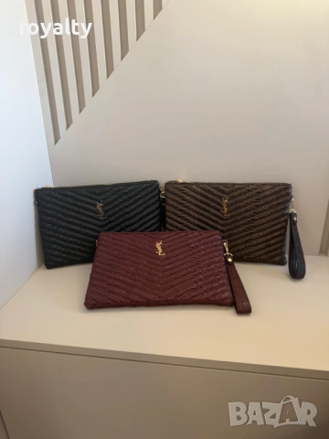 Yves Saint Laurent Нов Кожен Клъч Различни Цветове YSL
