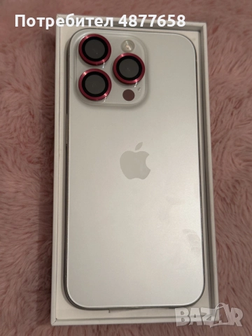  Iphone 15 Pro,128 GB  + 7 калъфа за телефона – 87% капацитет на батерията