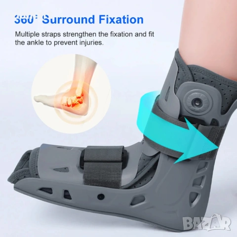 Ортопедична шина за глезен Salorie с въздушна компресия, Тип ботуш, 360° стабилизация, снимка 2 - Ортези и протези - 54205744