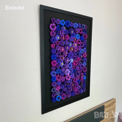Уникална картина от шишарки 100% еко , снимка 2 - Картини - 54698007