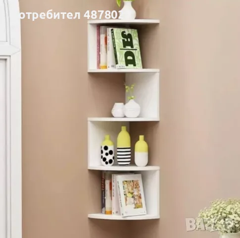 Ъглова етажерка за съхранение с 5 рафта, снимка 2 - Други - 55425388