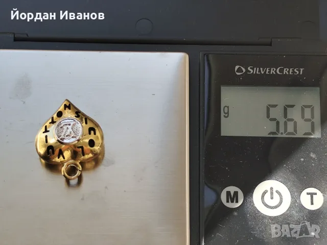 Златна висулка "Сърце", снимка 3 - Колиета, медальони, синджири - 55676603