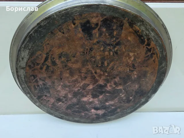 Медна тава, бакър за баници, снимка 4 - Антикварни и старинни предмети - 55381547