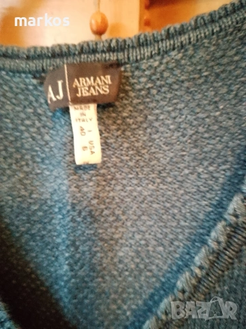 Чисто нов оригинален винтидж топ ARMANI JEANS - Made in Italy, снимка 4 - Елеци - 55148680