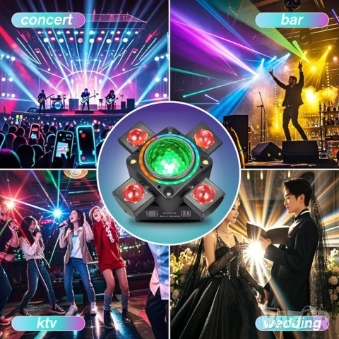 LITTLEBOYNY XJG-102 професионално LED DJ / Disco парти осветление – ЧИСТО НОВО , снимка 4 - Друга електроника - 54692488