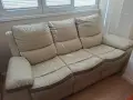 Кожен диван с функция релакс, снимка 2