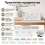 Модерен LED електронен LED настолен часовник на ток за детска спалня офис дигитален големи цифри, снимка 3