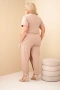 Дамски памучен гащеризон Plus Size с връзки на талията, 4цвята , снимка 8