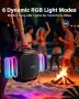 Нова Преносима Bluetooth Колона 120W Subwoofer TWS RGB 30 часа Батерия Високоговорил, снимка 9