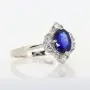 Сребърен пръстен с натурален Сапфир Royal Blue със сертификат , снимка 3
