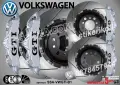 Volkswagen GTI надписи за капаци на спирачни апарати, снимка 3