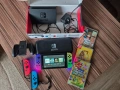 Nintendo Switch пълен комплект +игри, снимка 6