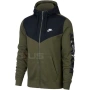 NIKE NSW HBR HOODIE FZ FLC OLIVE - страхотно мъжко горнище М, снимка 1