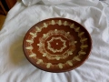 българска керамична купа Фи 18 см с основа с шарка троянска от соца, снимка 4