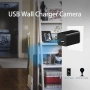 Ново Зарядно устройство със скрита камера Spy USB, Детектор за движение, full HD, WiFi, Черен, снимка 4