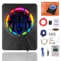 10" активен субуфер за кола 1200W, компактна бас каса под седалка, тънък бас, вграден усилвател, LED, снимка 1
