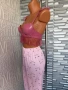 Tezenis Луксозен дамски сутиен с подплънки и долнище на пижама в розово , снимка 12