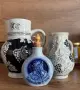 Ретро немски керамични кани и шише за енфие (Schmalzlerfranzl) – 3 бр., снимка 1