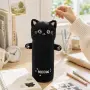 Плюшен несесер черна котка с 3D ушички 25x7x7 см_1264461, снимка 4