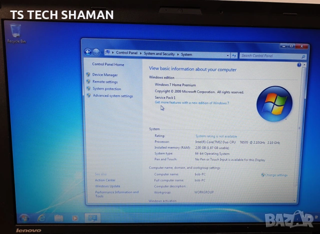 ⭐Продавам ретро лаптоп класика Lenovo ThinkPad SL510 с Windows 7.⭐, снимка 3 - Антикварни и старинни предмети - 54270065