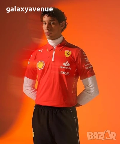 PUMA x Scuderia Ferrari F1 мъжка поло тениска с къс ръкав с лога на отбора и спонсорите, памук, снимка 9 - Тениски - 53981232