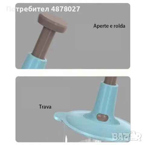 Кухненски робот, чопър с три остриета и ръчно предпазно заключване, 1,5 л. Този кухненски робот е об, снимка 12 - Чопъри и пасатори - 55545101