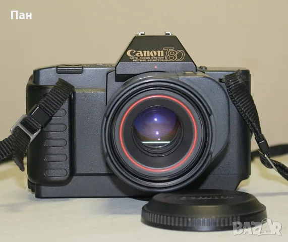 Автофокусен фотоапарат с лента Canon T80 с обектив AC 50mm F1.8, снимка 2 - Фотоапарати - 55665735