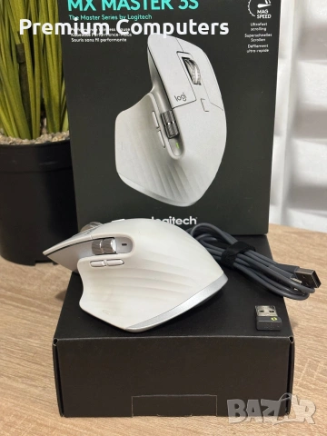 Logitech MX Master 3S Pale Gray (бял), снимка 4 - Клавиатури и мишки - 55038839