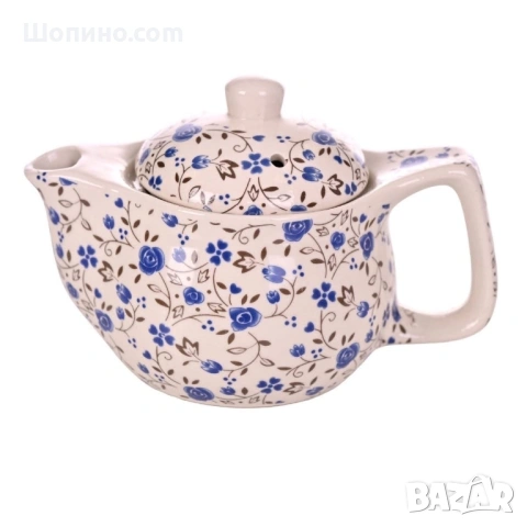 Керамичен чайник с цедка и капак, 4 модела, снимка 5 - Съдове за готвене - 54365632