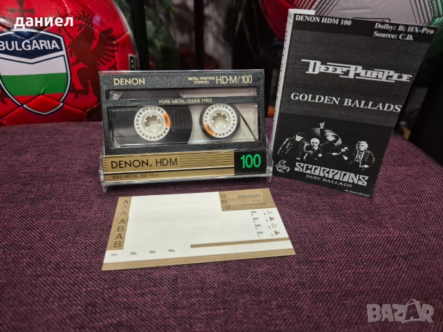 Качествена аудио касета DENON HD-M/100 - TYPE IV - метална лента - Deep Purple & Scorpions