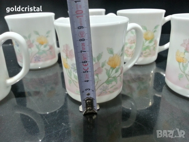 френски аркопал чаени чаши , снимка 3 - Антикварни и старинни предмети - 54347776