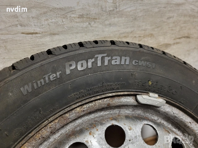 195/60/16C Kumho 9 mm с джанти 16 цола 5х112 зимни гуми форд галакси сеат алхамбра фолцваген шаран, снимка 11 - Гуми и джанти - 54049055