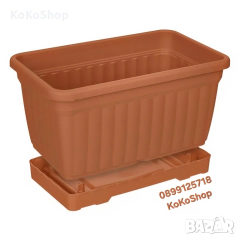 Сандъче за цветя 30,5 × 18,5 × 17 см, сандъче с подложка