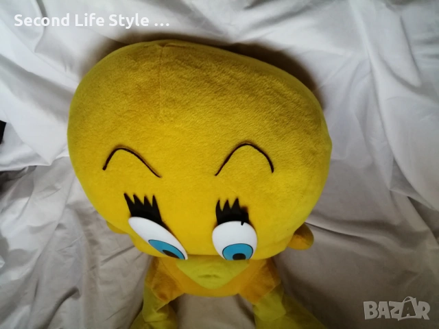 90 см голяма плюшена играчка Туити от „Шантави рисунки“ - Tweety, Looney Tunes, снимка 12 - Плюшени играчки - 54597103