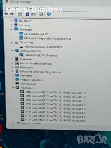 Microsoft Surface Pro 8 i5-1145G7/8RAM/256SSD/Iris XE/3K Touch 120Hz, снимка 5 - Лаптопи за работа - 54686790