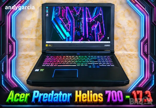 RTX 2080 8GB 190W/Core i7-9750H/17.3 G-SYNC 144Hz IPS/16GB RAM/512G SSD+1TB/Acer Predator Helios 700