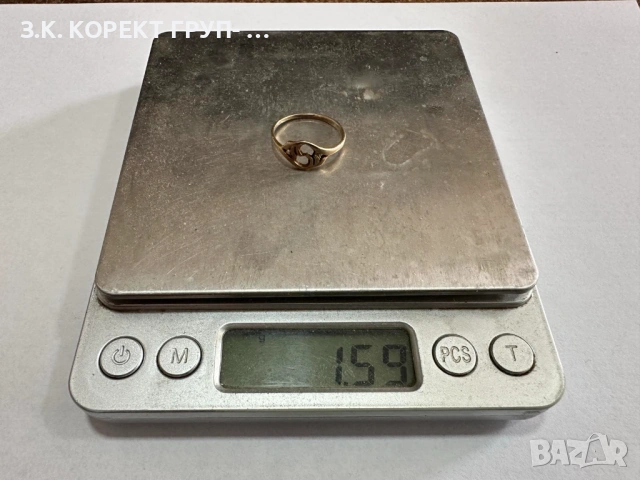 Златен дамски пръстен 14K – 1,59 гр., размер 56, снимка 2 - Пръстени - 54942558