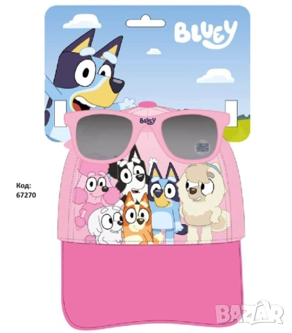 Детски Комплект Шапка с Козирка и Слънчеви Очила Stitch Minnie Bluey Paw Patrol Spidey Cars, снимка 7 - Други - 54681446
