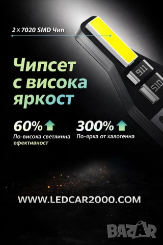 Интериорни LED Крушки за Купе T10 W5W CANBUS – 6000K Бяла Светлина, снимка 2 - Аксесоари и консумативи - 54584744