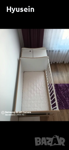 Комбинирано бебешко легло-люлка с шкаф и чекмеджета 3в1, снимка 2 - Бебешки легла и матраци - 53952773