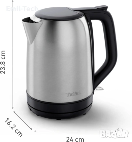 Нова електрическа кана Tefal 1.7L, мощност 2400W + подарък термо чаша, снимка 2 - Кани - 54454168