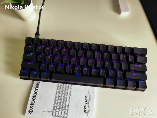 SteelSeries Apex 9 Mini - ПЪЛЕН КОМПЛЕКТ / КУТИЯ - ЛИЧНО ЗА СОФИЯ"., снимка 3 - Клавиатури и мишки - 54718466