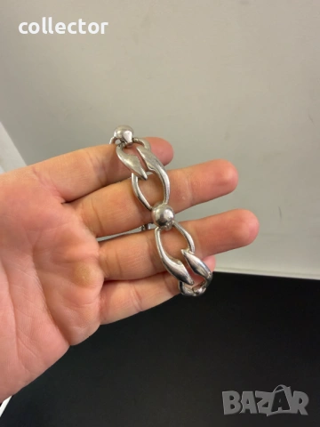 Дизайнерска сребърна гривна. №8106, снимка 7 - Гривни - 54200587