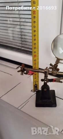 Стара лупа с държачи и щипки с чупещи се рамена., снимка 5 - Друга електроника - 54158668