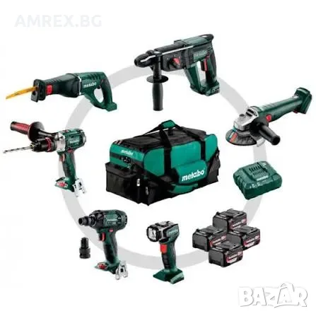 Комплект Metabo 18V – 6 акумулаторни машини, 4x4Ah