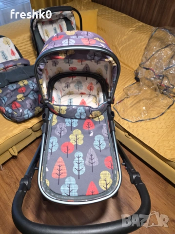 3 в 1 Cosatto Giggle Quad бебешка количка - Hare Wood, снимка 10 - Детски колички - 54593585
