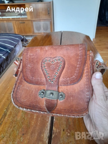 Стара дамска кожена чанта #24, снимка 2 - Други ценни предмети - 53950597
