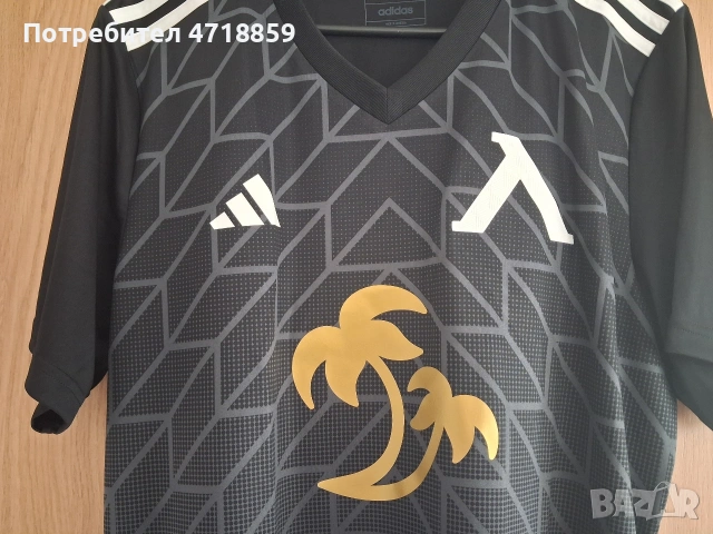Черната фланелка ADIDAS на ПФК "Левски" 1914, снимка 6 - Футбол - 54490595